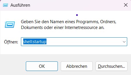 shell:startup - so öffnen Sie den Autostart Ordner